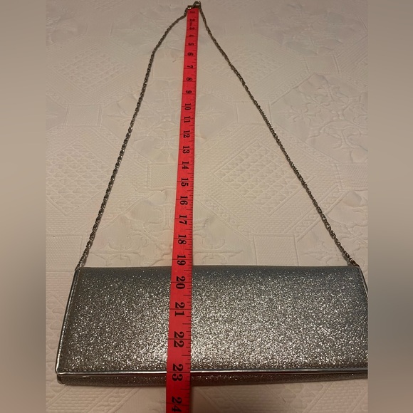Sold…Aldo beautiful silver clutch or crossbody purse - Picture 8 of 16